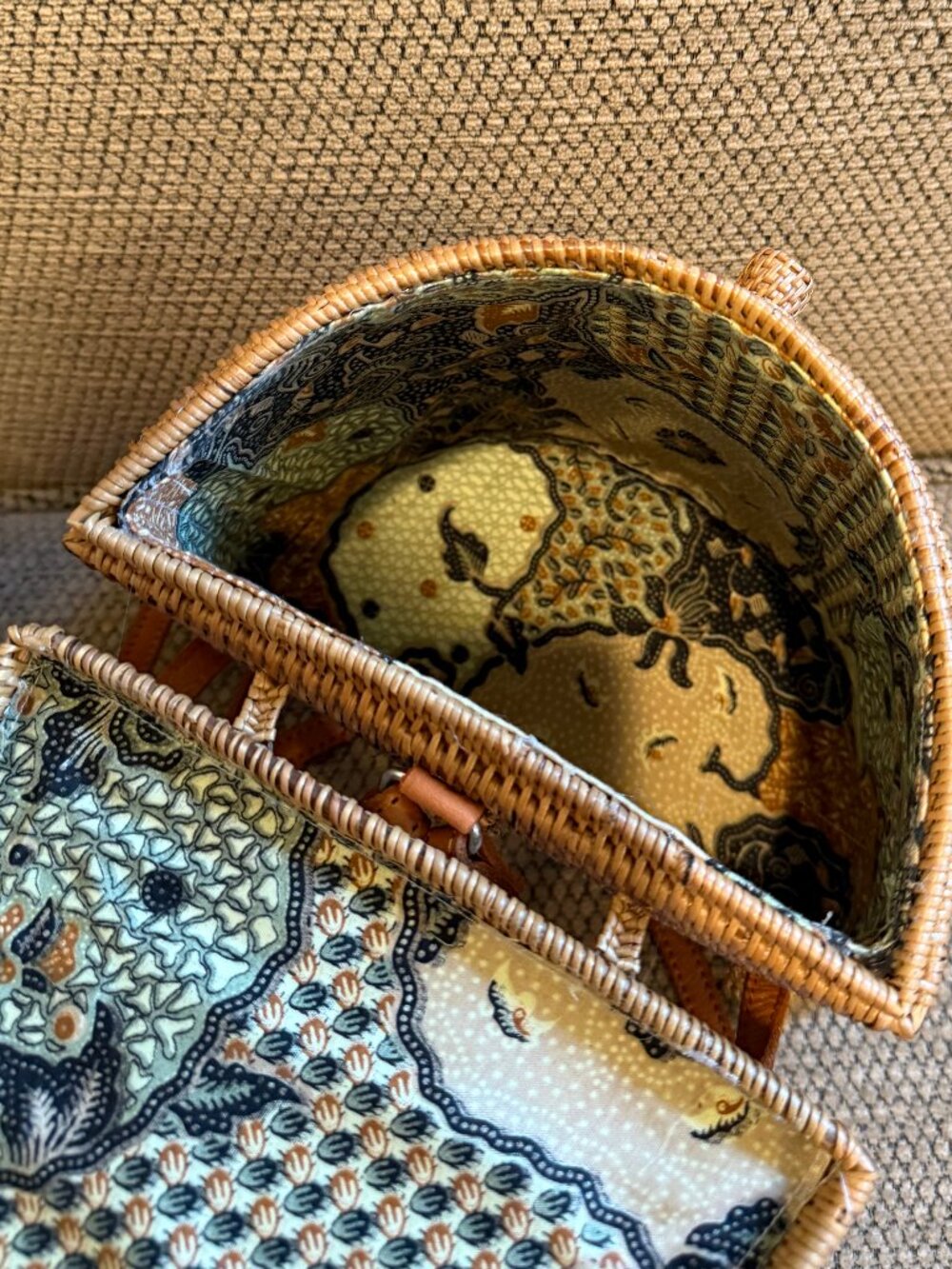 Sundara Rattan Backpack Bali Woven Bag Boho Summer - Picture 8 of 10